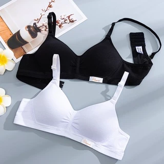 ✨w&c bras✨100% บราระบายอากาศใส่สบาย เสื้อชั้นในสตรีไร้โครง บราดันทรง อกเล็ก NY008
