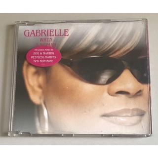 ซีดีซิงเกิ้ล ลิขสิทธิ์ มือ 2 สภาพดี...250 บาท “Gabrielle” ซิงเกิ้ล "When a Woman"(UK CD 1) แผ่นหายาก Made In UK