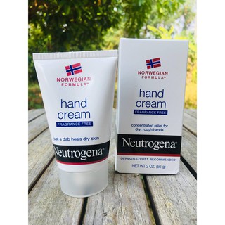 Neutrogena® Norwegian Formula® Hand Cream, Fragrance Free (56g) สูตรเข้มข้นที่ผ่านการพิสูจน์ทางการแพทย์ ดูแลมือที่แห้ง