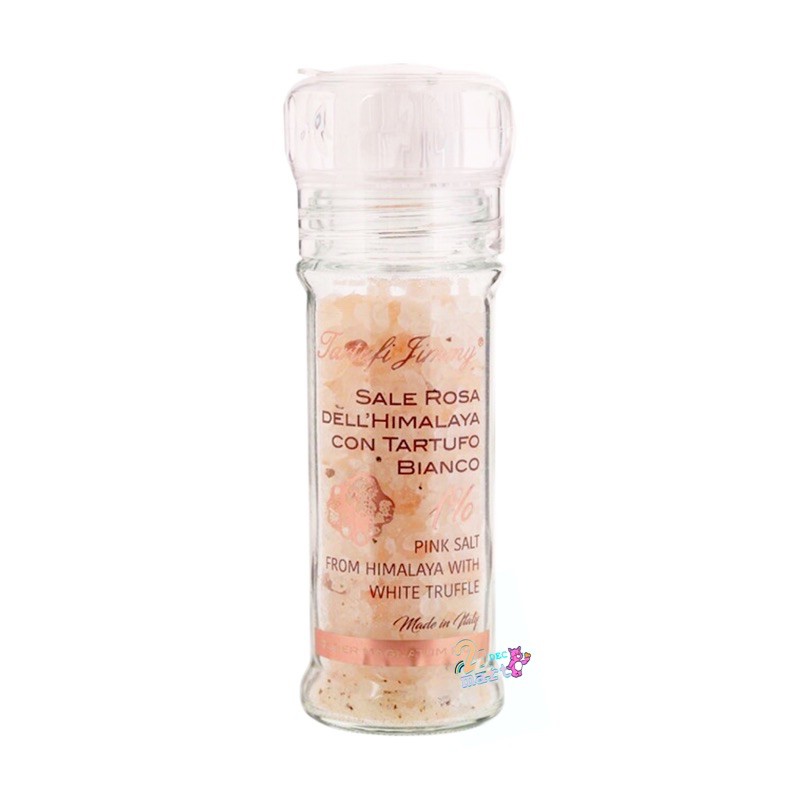 Tartufi jimmy เกลือทรัฟเฟิล เกลือหิมาลัยสีชมพู ผสม ทรัฟเฟิลอบแห้ง พร้อมฝาบด 80g Truffle