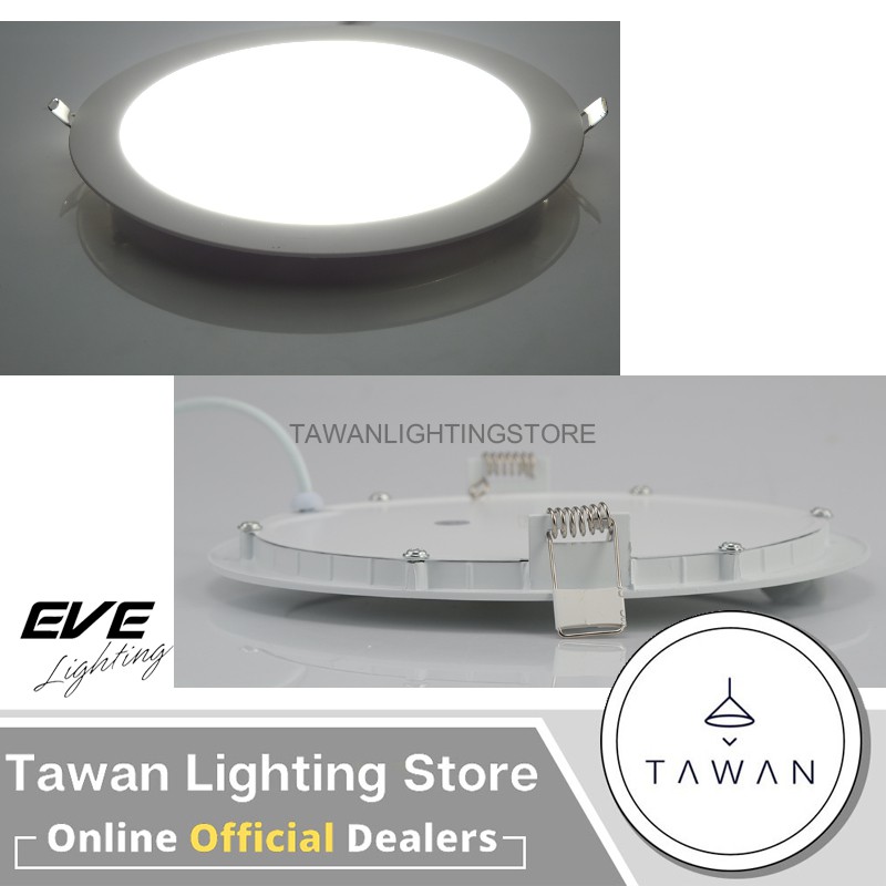 EVE โคมไฟดาวไลท์แอลอีดีฝังฝ้า ทรงกลม พาแนลแอลอีดี รุ่น Panel Slim แบบกลม Downlight LED 6W 9W 12W 15W 18W 24W รูปที่ 8