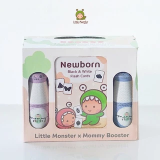 Newborn Flash Card | Little Monster | แฟลชการ์ดกระตุ้นพัฒนาการ 0-6 เดือน | การ์ดขาวดำ | Sensory Cube
