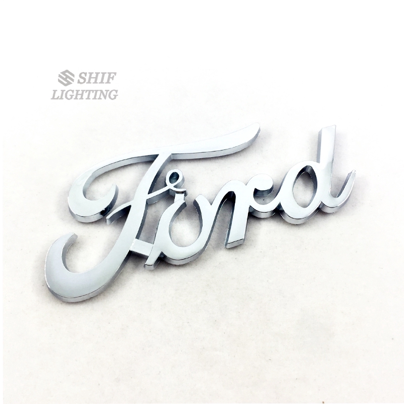1 X ABS Chrome FORD Letter โลโก้ Auto Trunk ฝาปิดสัญลักษณ์ป้ายสติกเกอร์รูปลอกสําหรับ FORD - รูปที่ 2