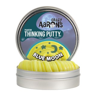 Crazy Aaron s Thinking Putty รุ่นเปลี่ยนสีตามแสง UV สี BLUE MOON สีเหลือง-เขียว ขนาด 4 นิ้ว มาพร้อมไฟฉาย UV