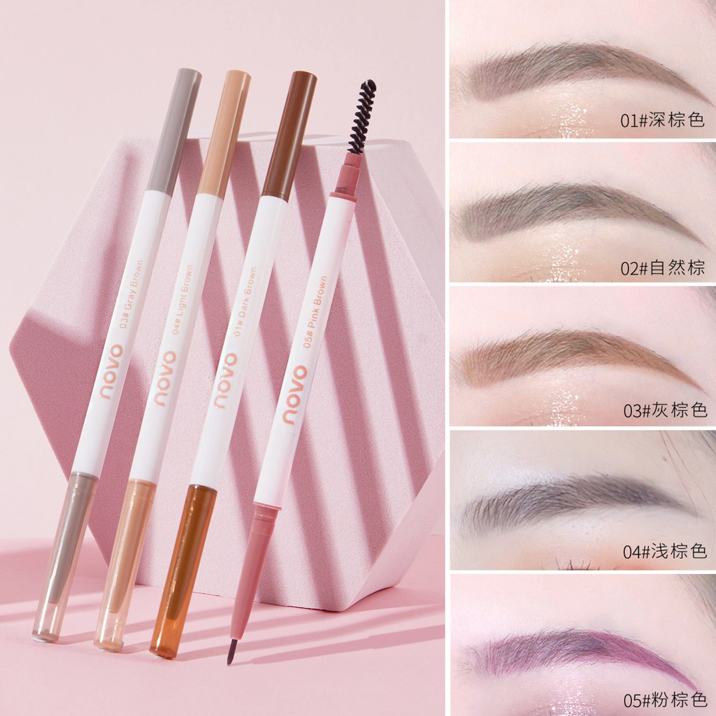 NOVO Small Refill Double Head Eyebrow Pencil Long Lasting Waterproof
