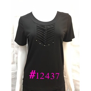 ❣️12437❣️เสื้อดำผ้าเกาหลีสำหรับสาวอวบ คนอ้วน L-XXL เสื้องานศพ