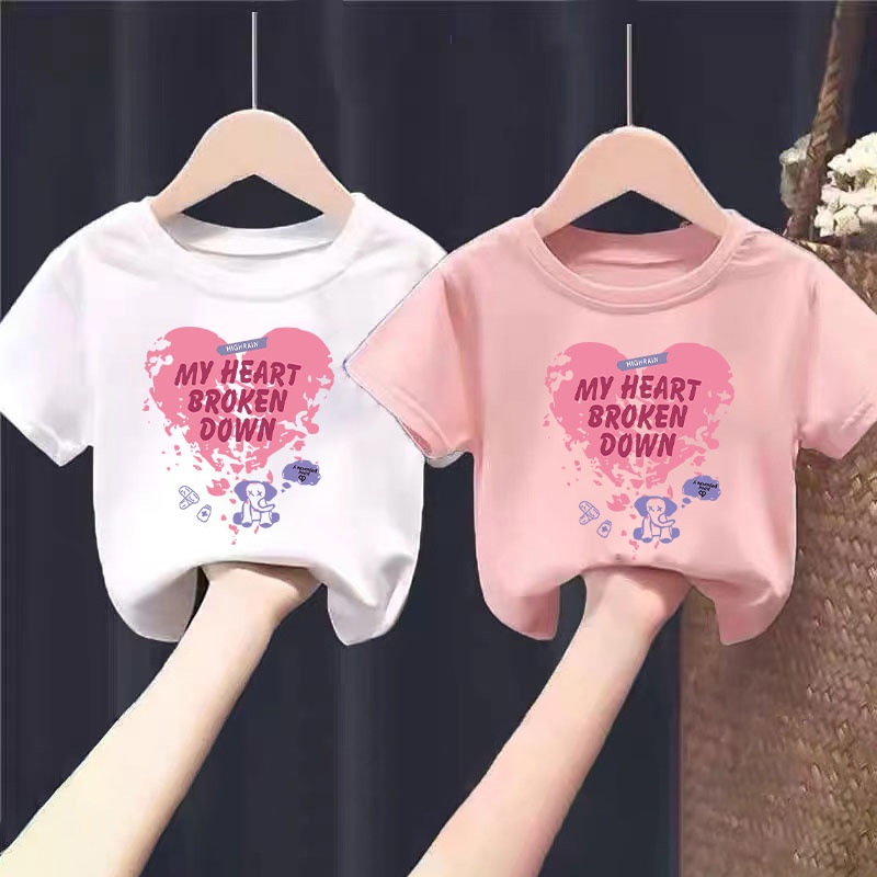 เสื้อยืดเด็กชาย-หญิงลายน่ารักซัมเมอร์ การ์ตูนสุดคิ้วๆเกาหลี (พร้อมส่งด่วน) H-818