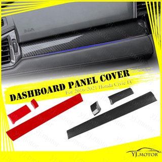 สําหรับ 2016-2021 Honda Civic FC FK แผงแดชบอร์ดฝาครอบตกแต่งภ…