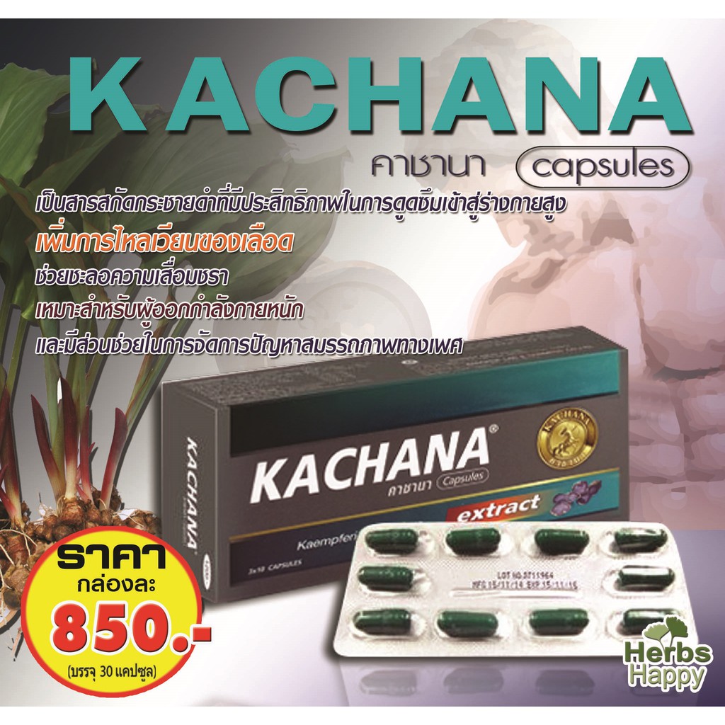 อาหารเสริมชาย KACHANA เพิ่มสมรรถภาพอย่างยั่งยืน แข็ง อึด ทน ได้ผลจริง100%