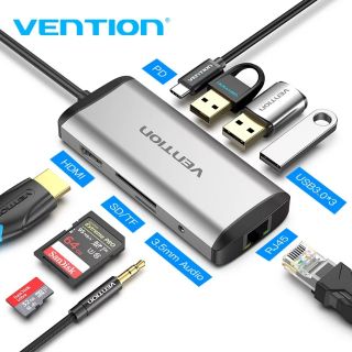 Vention USB C HUB Type-C to 4K HDMI RJ45 USB 3.0 HUB Dock