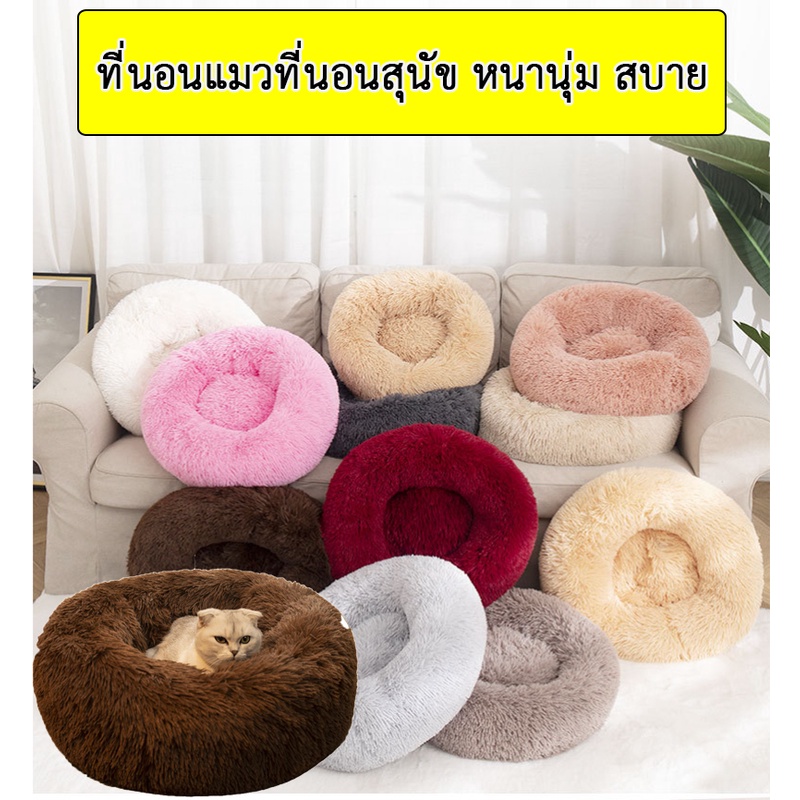 AL-163 ที่นอนโดนัทสัตว์เลี้ยง ขนมิ้ง ที่นอนแมว สุนัข เบาะแมว หมา ที่นอนสัตว์เลี้ยง ขนนุ่ม Pet Bed 🔥พร้อมส่ง🔥