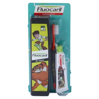ถูกที่สุด✅ ฟลูโอคารีล เบ็นเท็น เรด ชุดแปรงสีฟัน+ยาสีฟัน สำหรับเด็กอายุ 6+ ปี 1 ชุด Fluocaril Ben 10 Red Brushing Set for