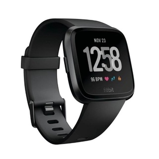 FITBIT Versa™ Black Aluminum Smart Watch เพื่อการออกกำลังกาย