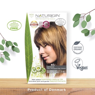 Naturigin 7.0 Natural Medium Blonde Permanent Organic Hair Color Dye แนเชอรัลมีเดียมบลอนด์ สีผมออร์แกนิค (115 ml)