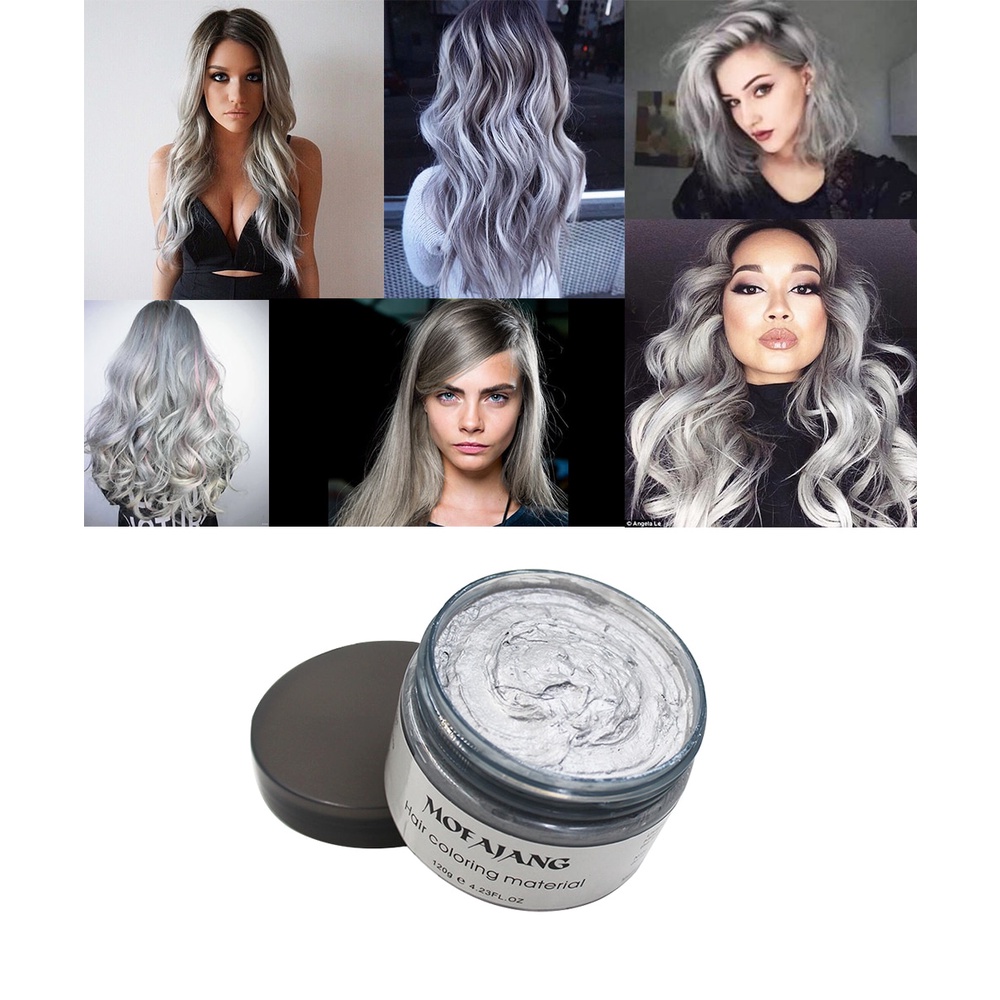 Mofajang Hair Color Wax Hair Dye One time Hair Wax Natural Hairs Chalk  Temporary Styling Pomade Colorful for Women Men 1 | Shopee Thailand