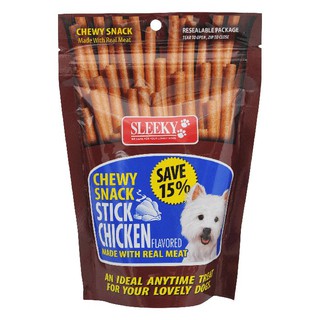 ว๊าว🍟 สลิคกี้ ชิววี่ สแนคแท่ง รสไก่ 175 ก. SLEEKY Chewy Snack Chicken Flavored 175 g.