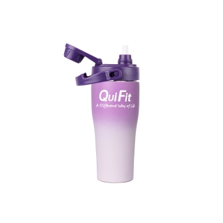 Quifit ขวดน้ําสุญญากาศ สเตนเลส มีฉนวนกันความร้อน พร้อมหลอด ไร้ BPA กันรั่วซึม ใช้ซ้ําได้ ขนาด 1 ลิตร สําหรับรถยนต์