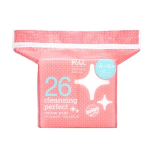 Rii Cleansing Perfect Cotton Pad No.26 180pcs. Refil ริอิสำลีแผ่นรุ่นเคลนซิ่งเพอร์เฟ็คต์เบอร์26 180แผ่น รีฟิล