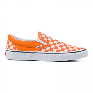 Vans รองเท้าผ้าใบ Checkerboard Classic Slip-On | Orange Tiger/True White ( VN000XG8AZZ )