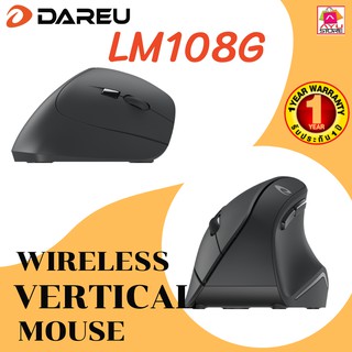 Dareu LM108G เมาส์นาโนไร้สาย 2.4Ghz ตัวรับสัญญาณแนวตั้ง รับประกัน 1 ปี