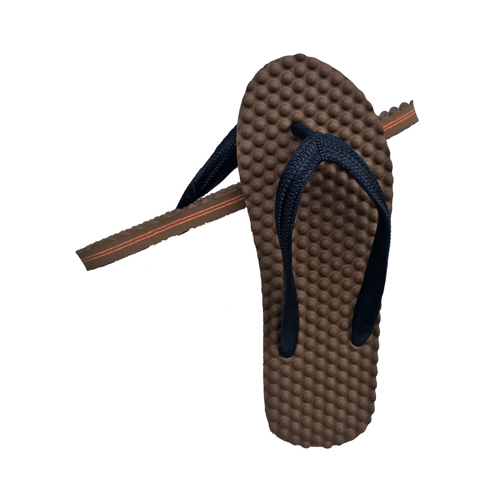 รองเท้าแตะเพื่อสุขภาพ ปุ่มนวดเท้า ผ่อนคลาย สีน้ำตาล Massage Flip Flops