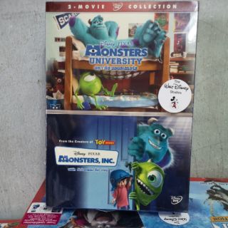 DVD 2 Part 2 Disc Boxset : Monsters Inc (2001) / Monsters University (2013) แถม กระเป๋าใส่ดินสอ Disney Animation การ์ตูน