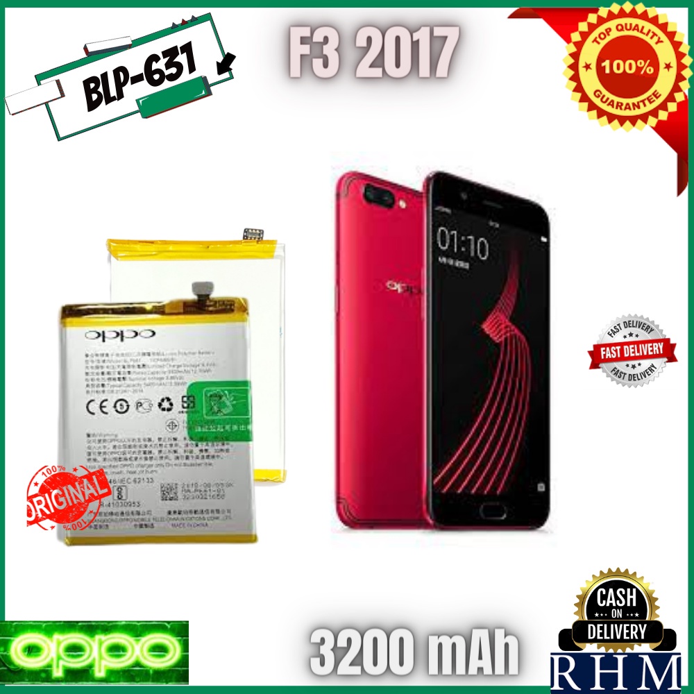 แบตเตอรี่ OPPO F3 2017 รุ่น BLP631