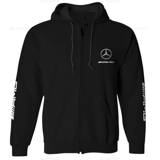 ขายดี MERCEDES BENZ AMG Motorsport Racing เสื้อฮู้ดดี้ ผ้าฝ้าย แบบสวมหัว มีซิป 220GSM AMG-HDZ-0004 สําหรับผู้ชาย JZ