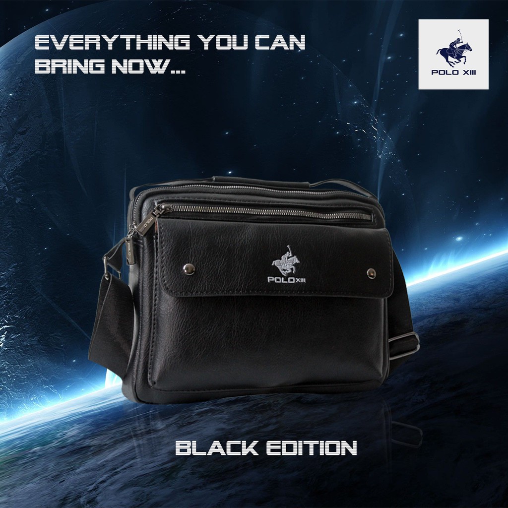 {SP13} [HOT ITEM COMING!!!] AUNTHENTIC GUININE PU LEATHER POLOXIII BIG SLING BAG