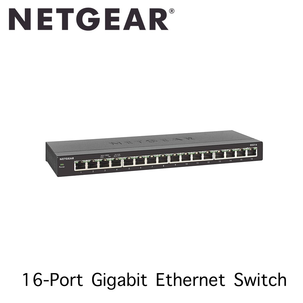 Netgear (GS316) 16-Port Gigabit Ethernet Switch ประกันศูนย์ไทย ...