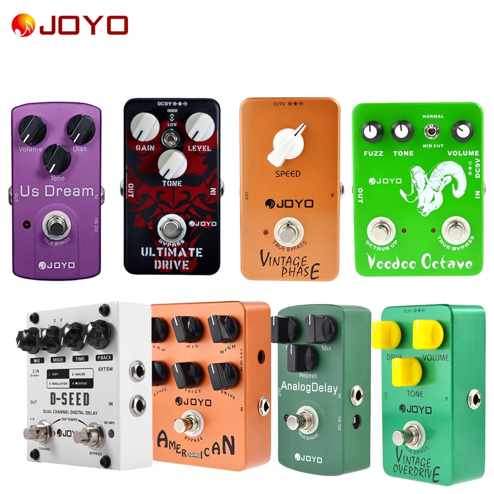 [ในสต็อก] JOYO Guitar Pedal Digital Delay Analog Delay Phase Distortion Voodoo Octave Fuzz Vintage/U