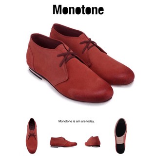 รองเท้าผู้ชายหนังแท้ หนังกลับ แบบผูกเชือก  Monotone shoes