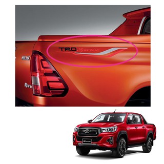 Sticker ข้างกระบะท้าย TRD ขวา สีดำ 1 ชุด แท้ สำหรับ โตโยต้า Toyota ไฮลักซ์ Hilux รีโว่ Revo ร็อคโค่ Rocco ปี 15 16 2019