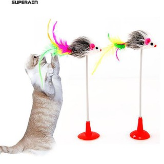 🐶🐦สัตว์เลี้ยงขนแมว Feather เมาส์ด้านล่าง Fuck เมาส์ดูดแมวเล่นแมว