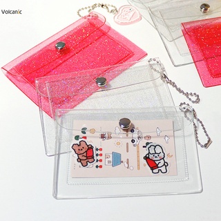 กระเป๋าใส่เหรียญพลาสติก PVC แบบใส ขนาดเล็ก กันน้ํา ทนทาน สําหรับใส่บัตรเครดิต นามบัตร จํานวน 1 ชิ้น