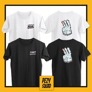 PEZY SQUAD เสื้อยืดลายชูสามนิ้ว lll (FIGHT INJUSTICE 02) สีขาว / ดำ