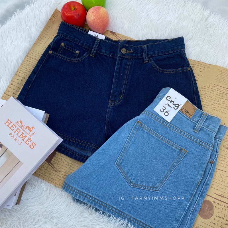 รุ่นเรียบขายดี🥯กางเกงยีนส์ขาสั้น S-42 ผ้าไม่ยืด รุ่นเรียบเบสิค