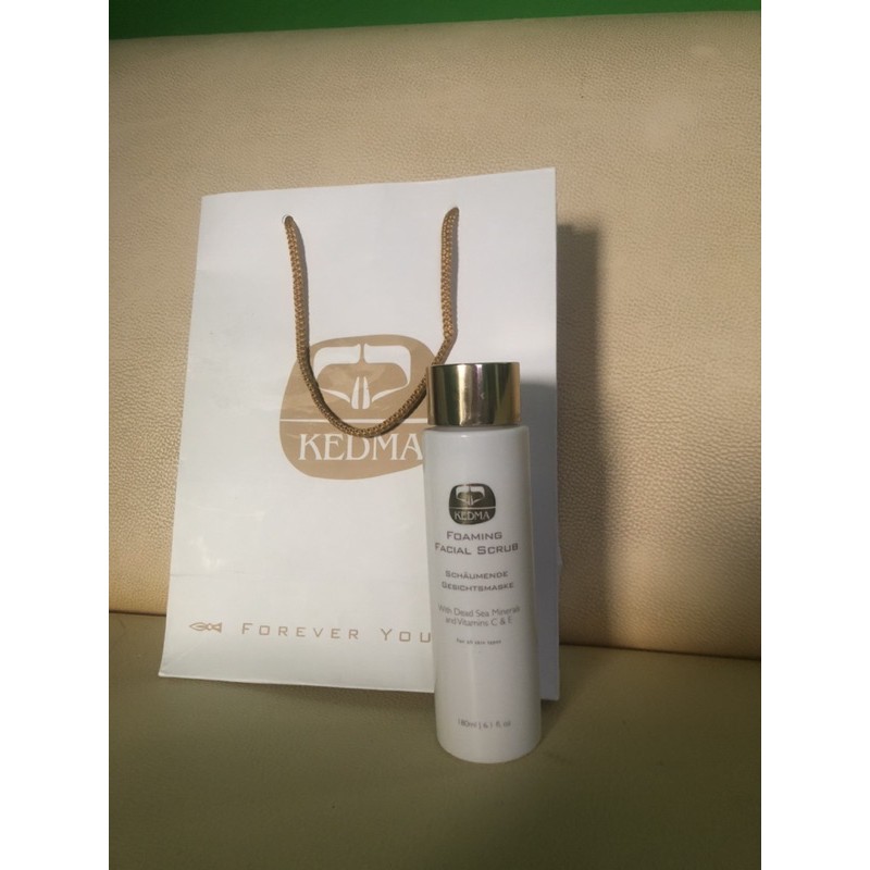 KEDMA Foaming Facial Scrub with Dead Sea Minerals and Vitamins C & E