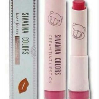 ลิปสติกเนื้อครีมกึ่งแมท์ sivanna creamyMatte lipstick แท่งลายหมีน่ารัก