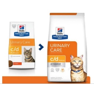 Hills Prescription Diet c/d Multicare with Chicken Dry Cat Food อาหารเม็ดแมวรักษาโรคนิ่วและทางเดินปัสสาวะอักเสบ 3.85 kg