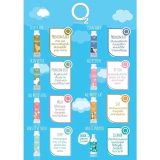 O2 Shampoo โอทู แชมพู สุนัขและแมว สำหรับผิวบอบบางแพ้ง่าย ขนาด200-500ml
