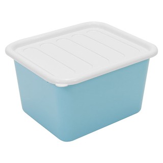 ว๊าว🍟 เบสิโค กล่องพลาสติก รุ่น 1556 ขนาด 15 ล. สีฟ้า BESICO Storage Box No.1556 15L Light Blue Color