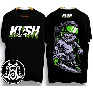 ผ้าฝ้าย 100%เสื้อยืด kush เสื้อยืดสุดเท่ Crew neck T-shirt. Oversized T-shirt เสื้อยืดผ้าคอตตอน V.06S-3XL