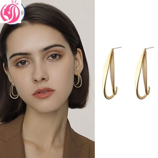 COD fashion woman retro gold Statement Temperament Earring charm  C-shaped Design ear stud jewelry