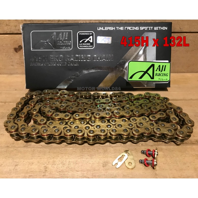 RANTAI AJI RACING CHAIN 415H X 132L ERO O-RING CHAIN PERFORMANCE SPROCKET CHAIN 415 ยาว DURABLITY