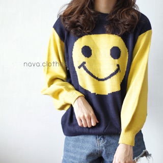 smiley knit top