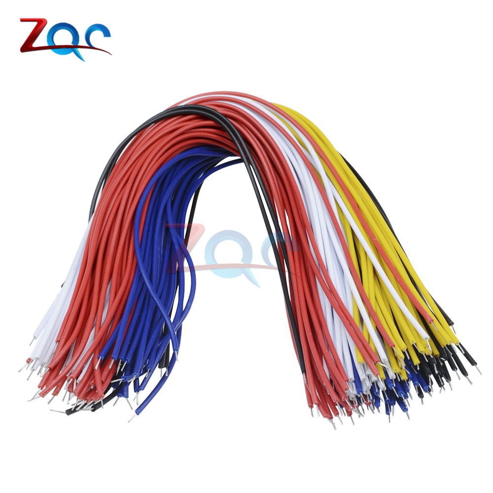100pcs/lot Tin-Plated Breadboard PCB Solder Cable 26AWG 20 ซม.Fly Jumper Wire Cable Tin Conductor Wires 1007-26AWG Connector Wire