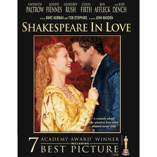 DVD Shakespeare in Love กำเนิดรักก้องโลก : 1998 #หนังฝรั่ง #ออสการ์ ภาพยนตร์ยอดเยี่ยม1998