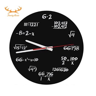 Math Wall Clock , Math Formulas Clock Quiz Clock in Black and White Unique Math Equation Clock for Home, Office