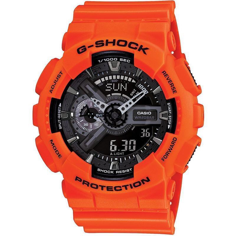 ♙Original G SHOCK GA110 นาฬิกาสปอร์ทสำหรับผู้ชายจอแสดงผลแบบเวลาคู่ นาฬิกาข้อมือ GA-110MR-4AER